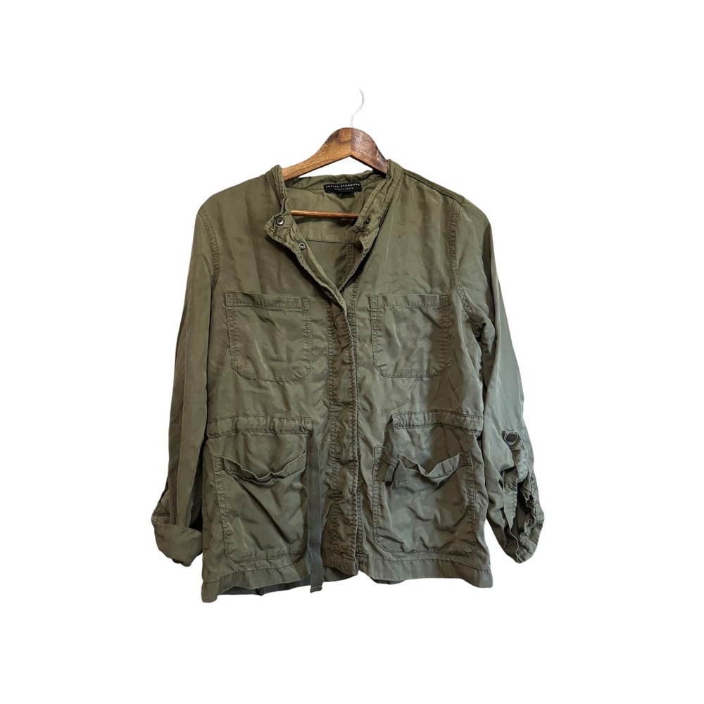 Social Standard Sanctuary Utility‎ Jacket Womens M Green Excellent Tencel